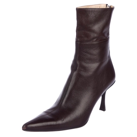 Gucci leather pointed toe boots - Picture 2 of 5